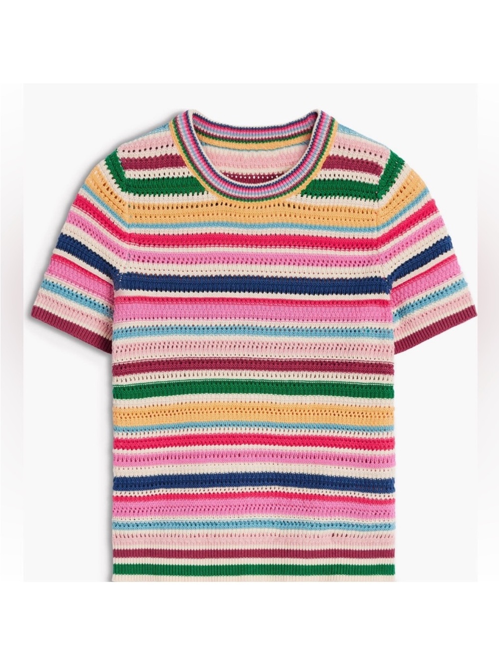 Stripe Open Stitch Cotton
Sweater